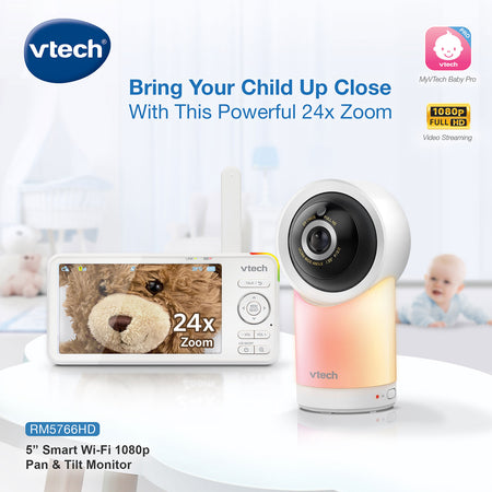 VTech RM5766HD 5" Smart Video Baby Monitor Baby Monitors VTech   