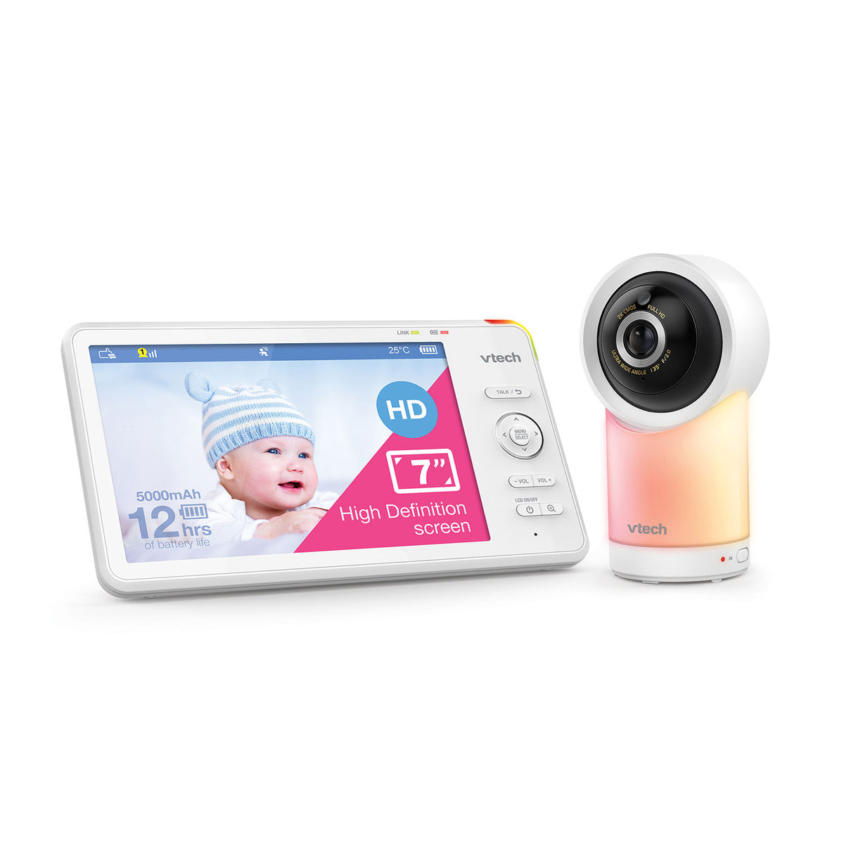 VTech RM7766HD 7" PTZ Smart Video Baby Monitor Baby Monitors VTech   