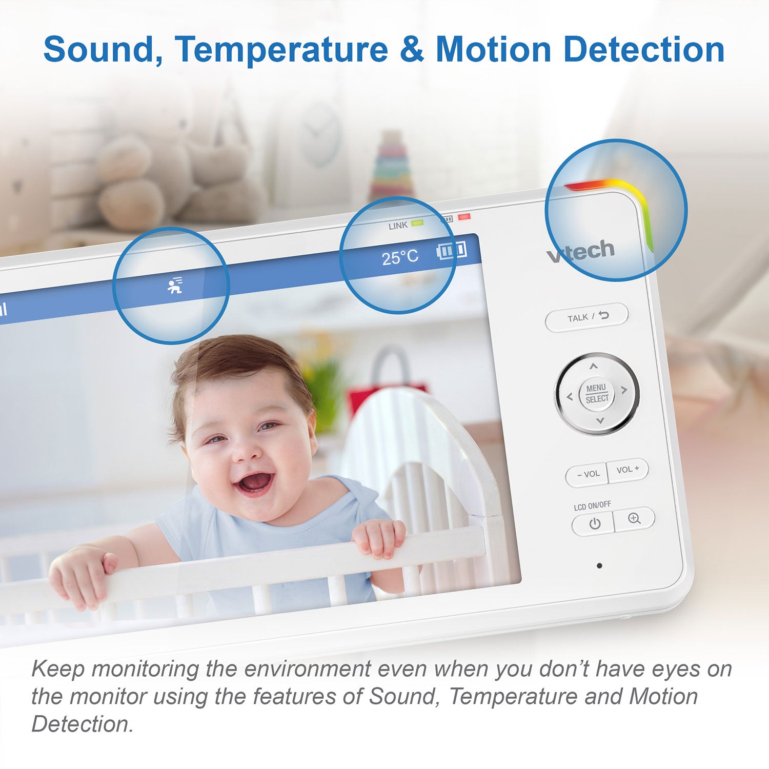 VTech RM7766HD 7" PTZ Smart Video Baby Monitor Baby Monitors VTech   