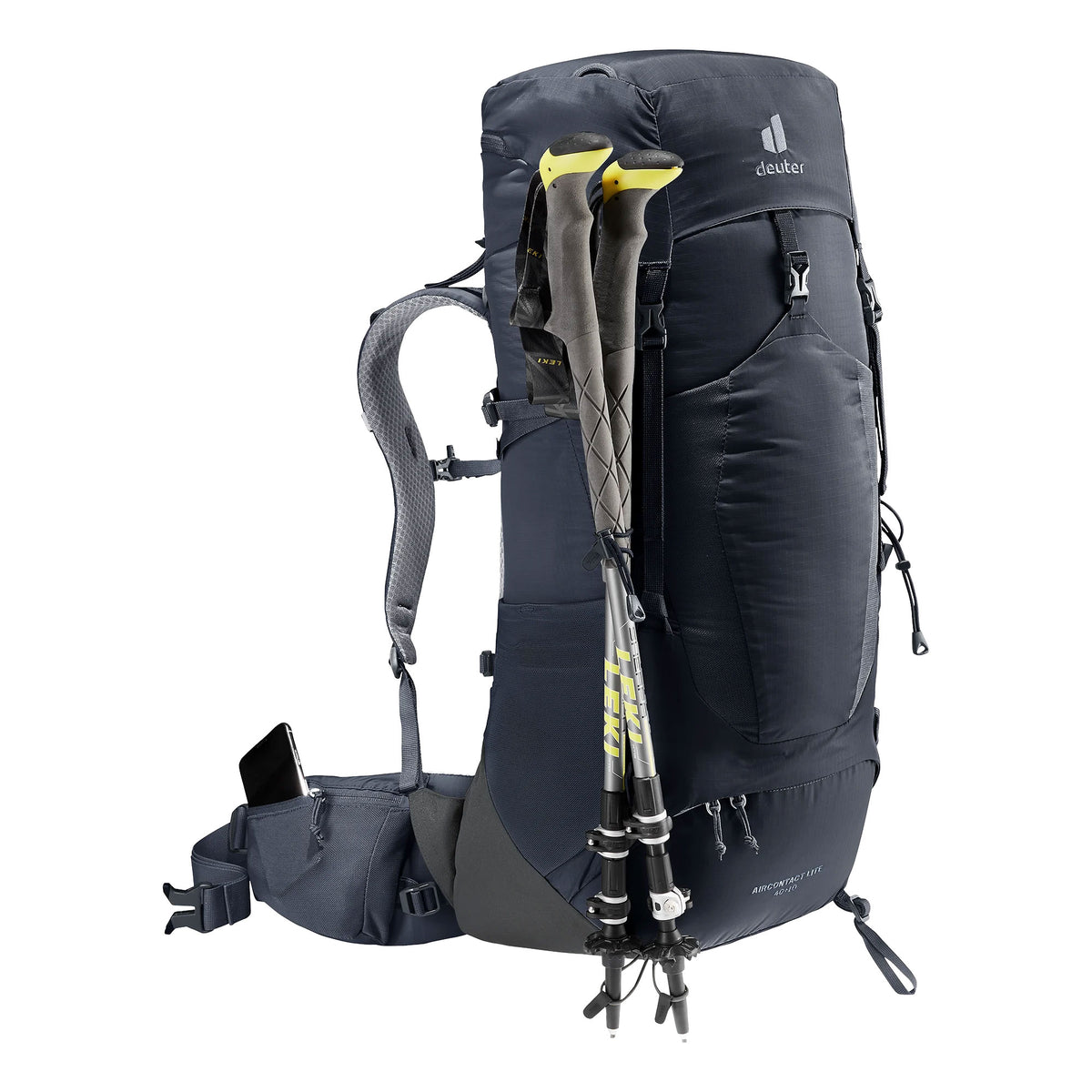 deuter Aircontact Lite 40 + 10 Backpack | Black Graphite Rucksacks & Backpacks deuter