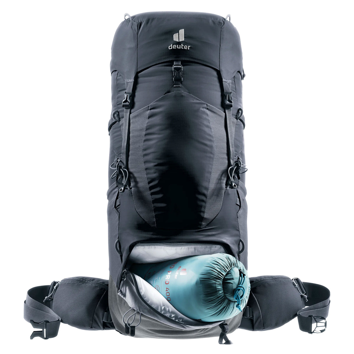 deuter Aircontact Lite 45 + 10 SL Backpack | Black Graphite Rucksacks & Backpacks deuter