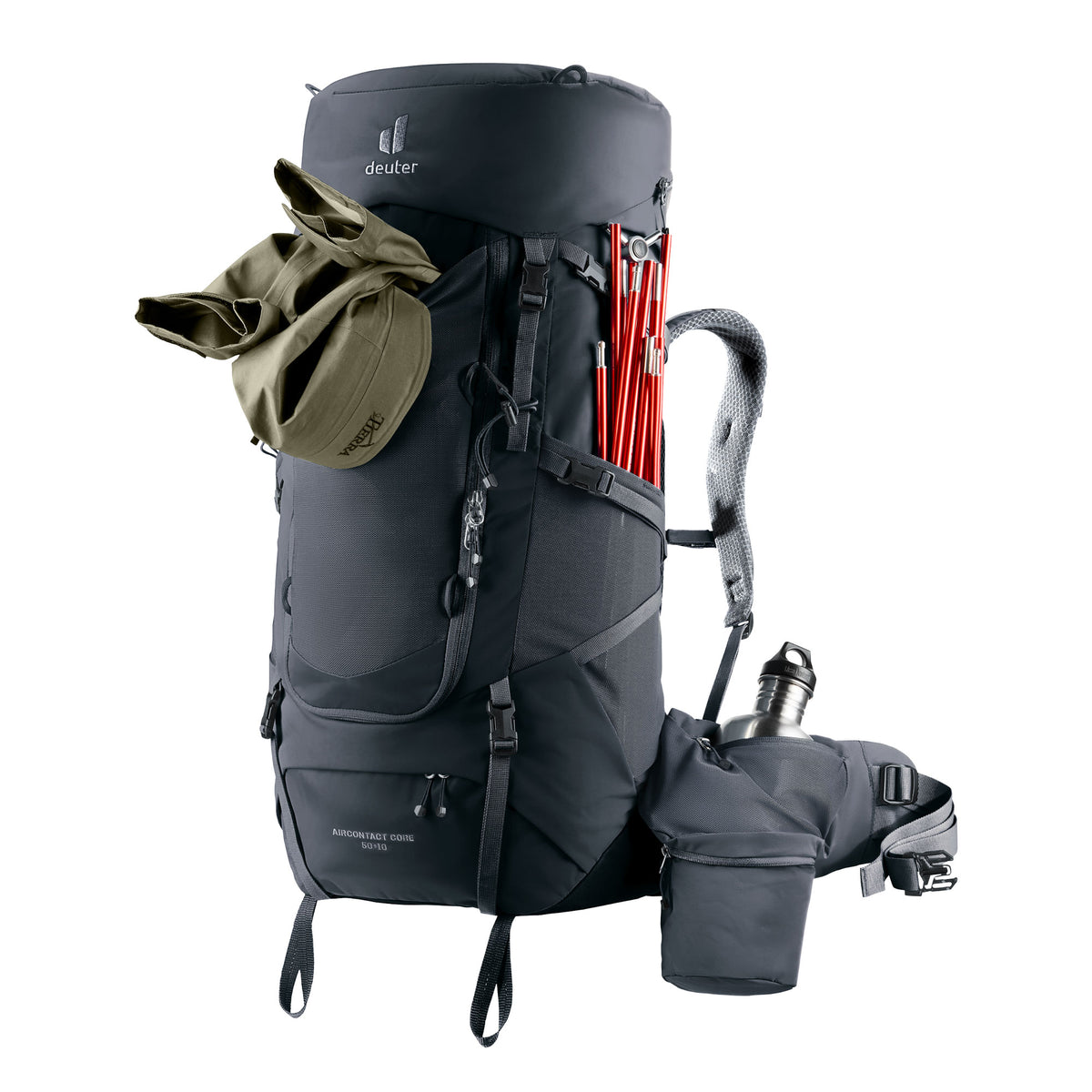 deuter Aircontact Core 50+10 Backpack | Black Rucksacks & Backpacks deuter