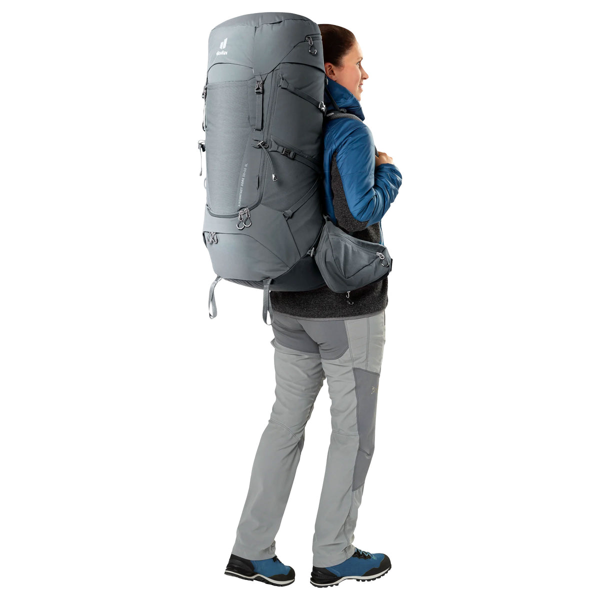 deuter Aircontact Core 55+10 SL Backpack | Graphite Rucksacks & Backpacks deuter