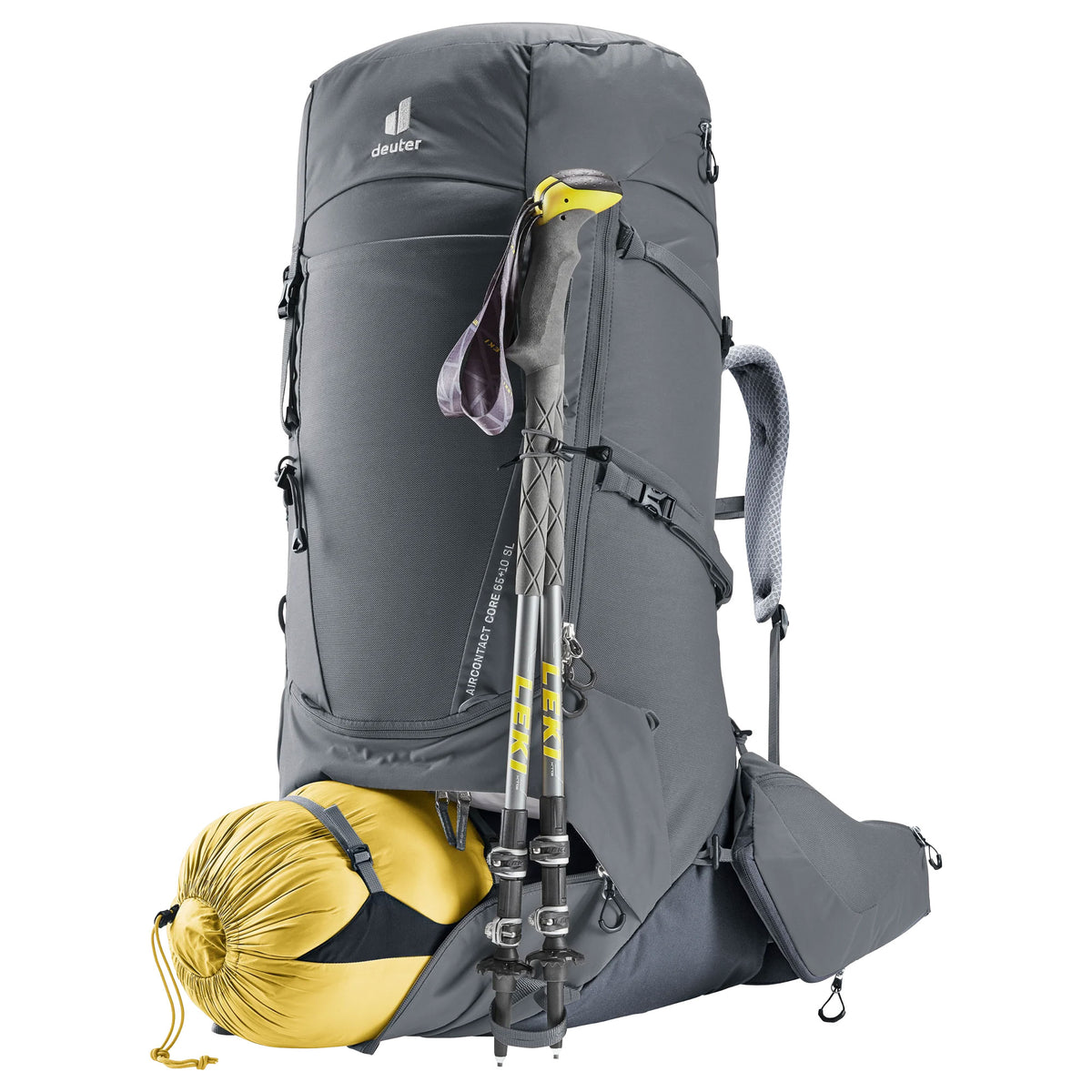 deuter Aircontact Core 65+10 SL Backpack | Graphite Rucksacks & Backpacks deuter