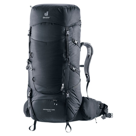 deuter Aircontact Core 70+10 Backpack | Black Rucksacks & Backpacks deuter