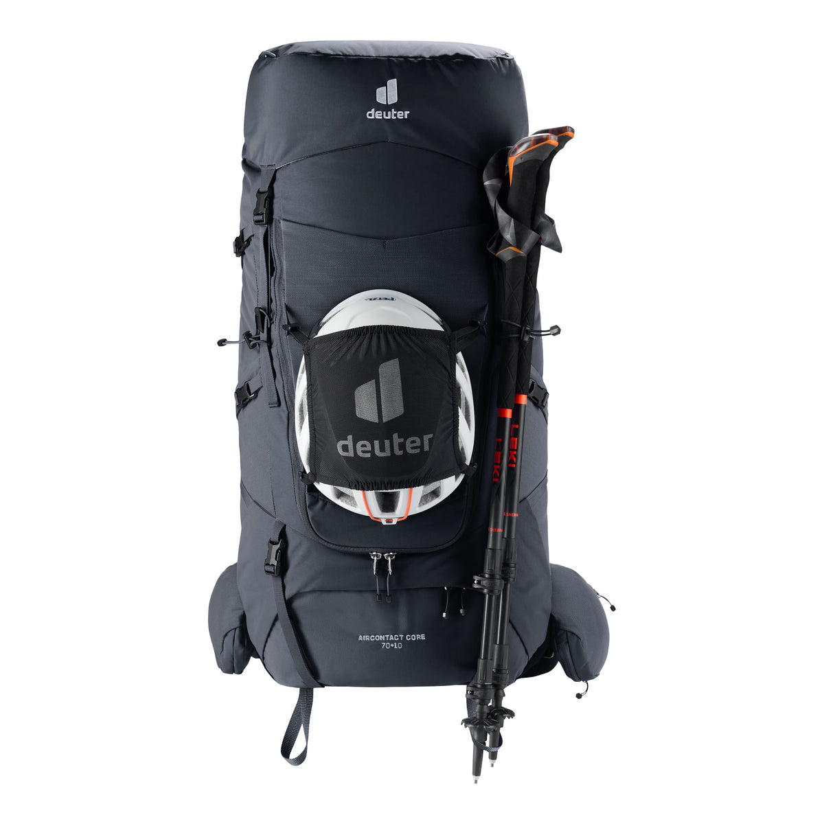 deuter Aircontact Core 70+10 Backpack | Black Rucksacks & Backpacks deuter