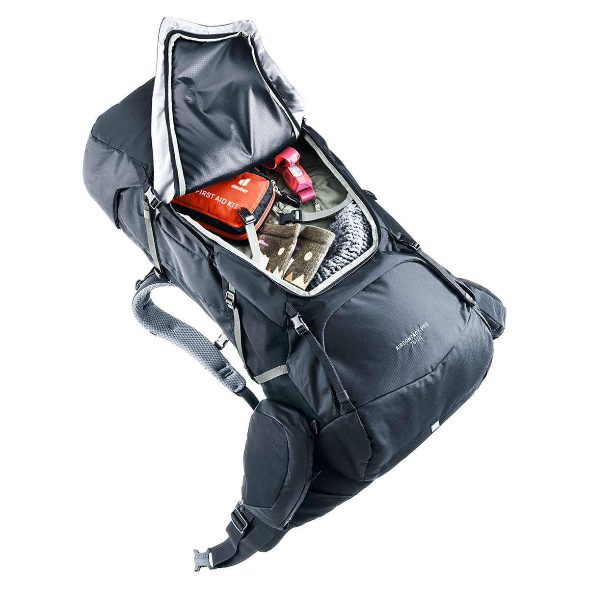 deuter Aircontact Pro 75+10 Backpack | Black Rucksacks & Backpacks deuter