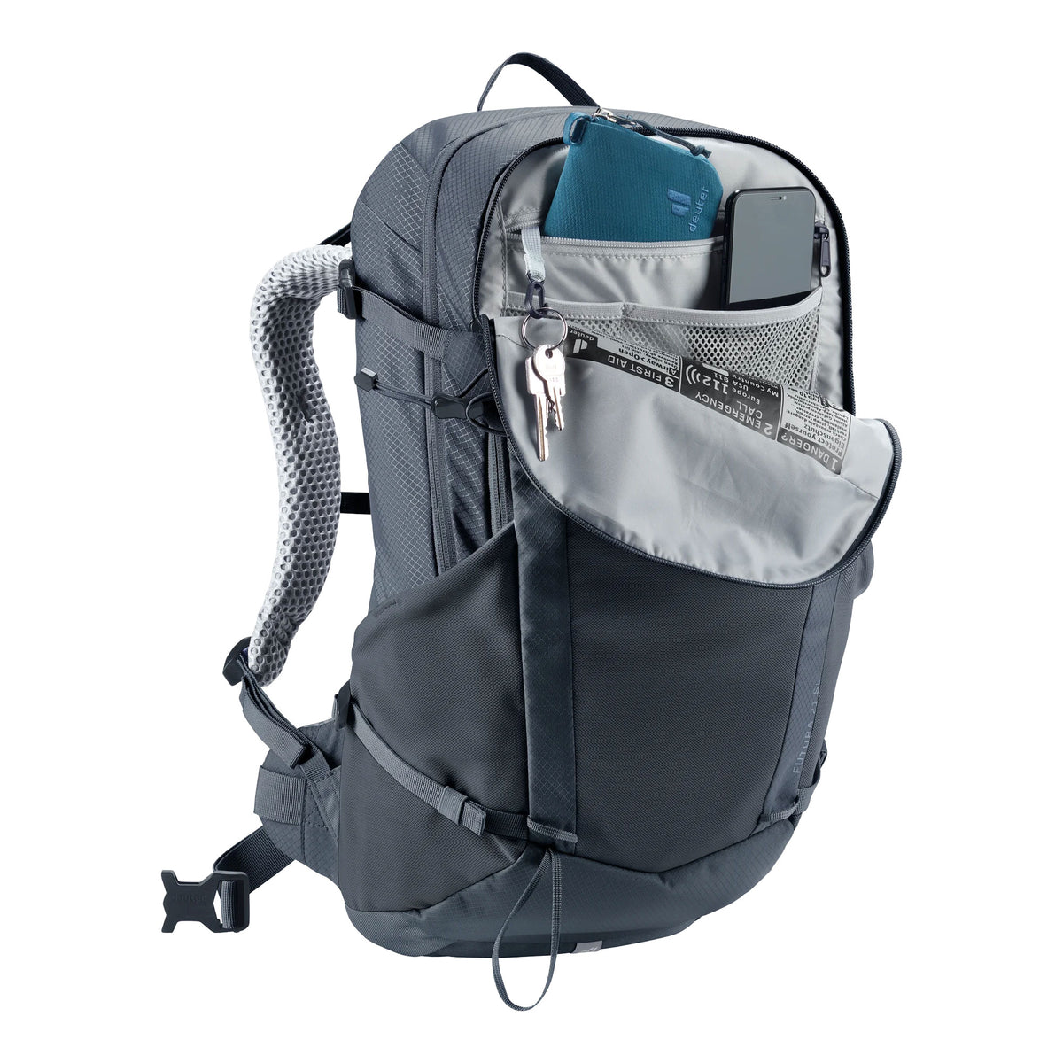 deuter Futura 21 SL Hiking Backpack | Black Camping Accessories deuter