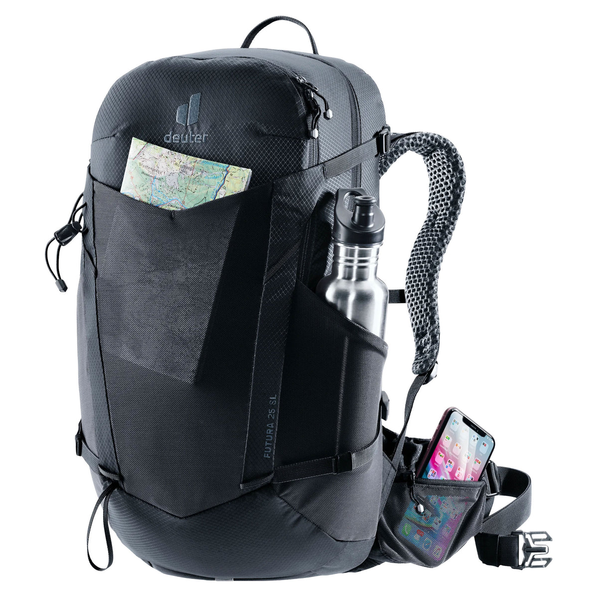 deuter Futura 25 SL Hiking Backpack | Black Camping Accessories deuter