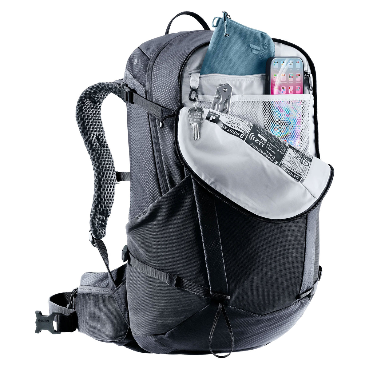 deuter Futura 25 SL Hiking Backpack | Black Camping Accessories deuter