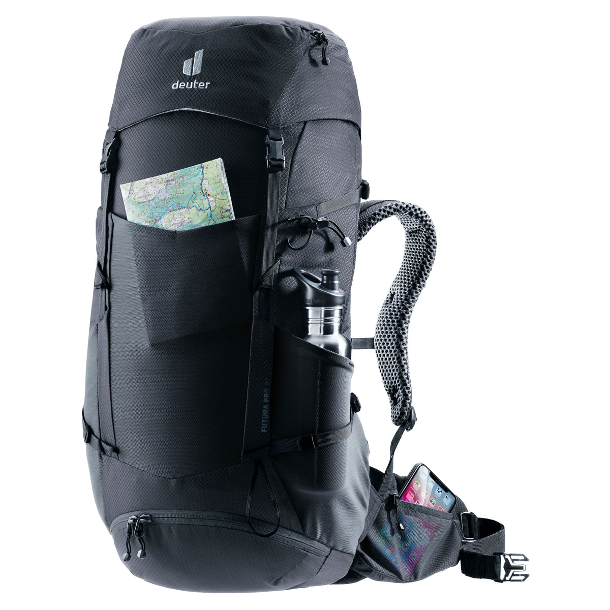 deuter Futura Pro 32 Hiking Backpack | Black Camping Accessories deuter