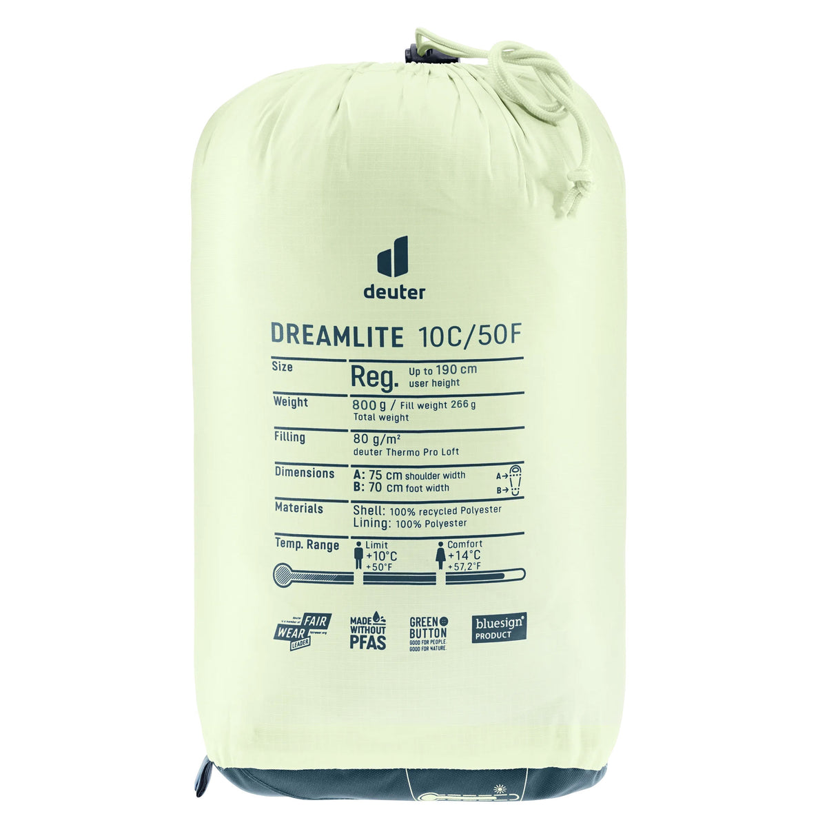 deuter Dreamlite 10C/50F Synthetic Sleeping Bag | Nautic Breeze Sleeping Bags deuter