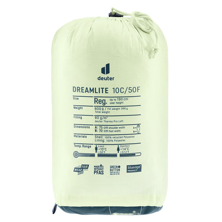 deuter Dreamlite 10C/50F Synthetic Sleeping Bag | Nautic Breeze Sleeping Bags deuter