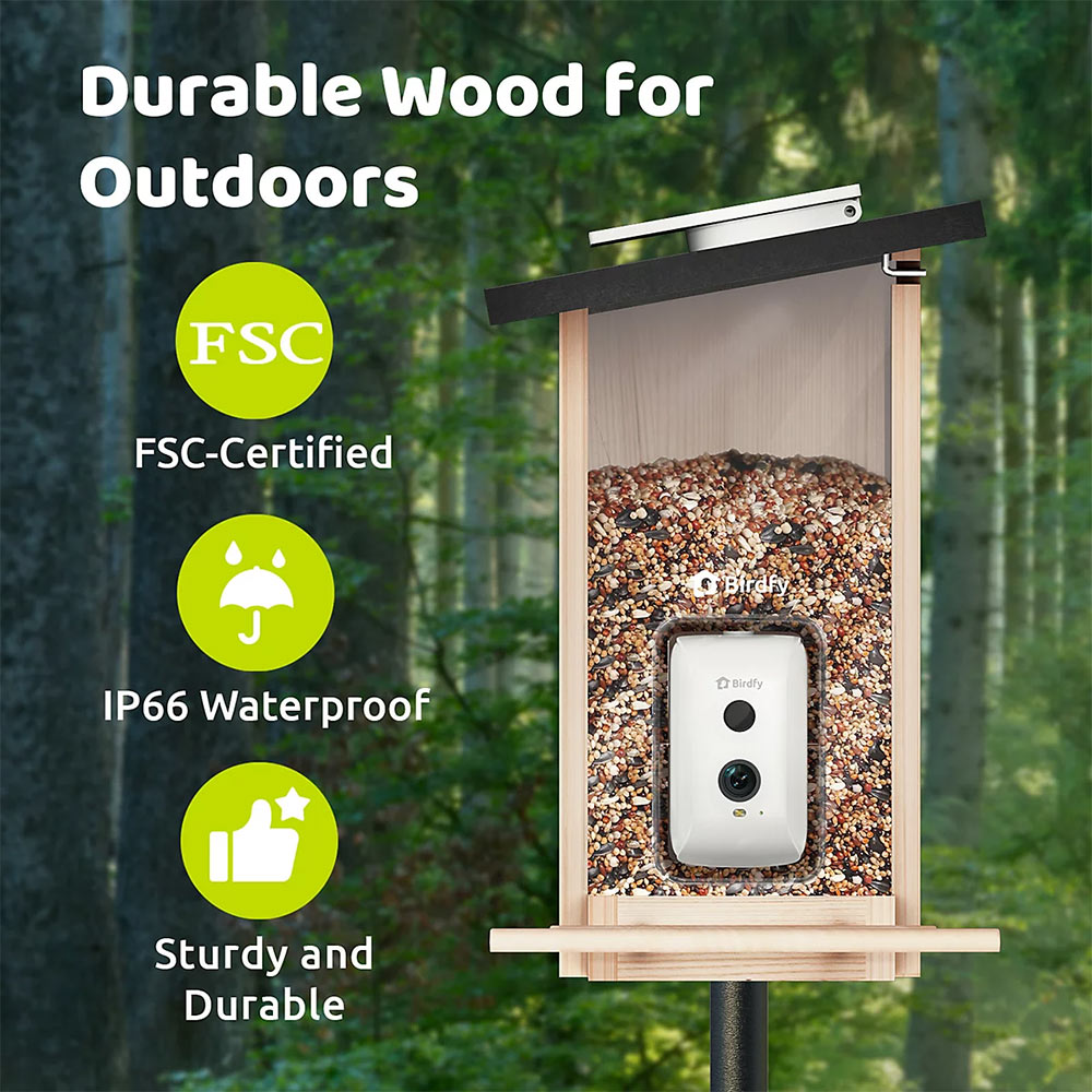 Birdfy Ebony Lite Smart Bird Feeder Bird Feeders Birdfy