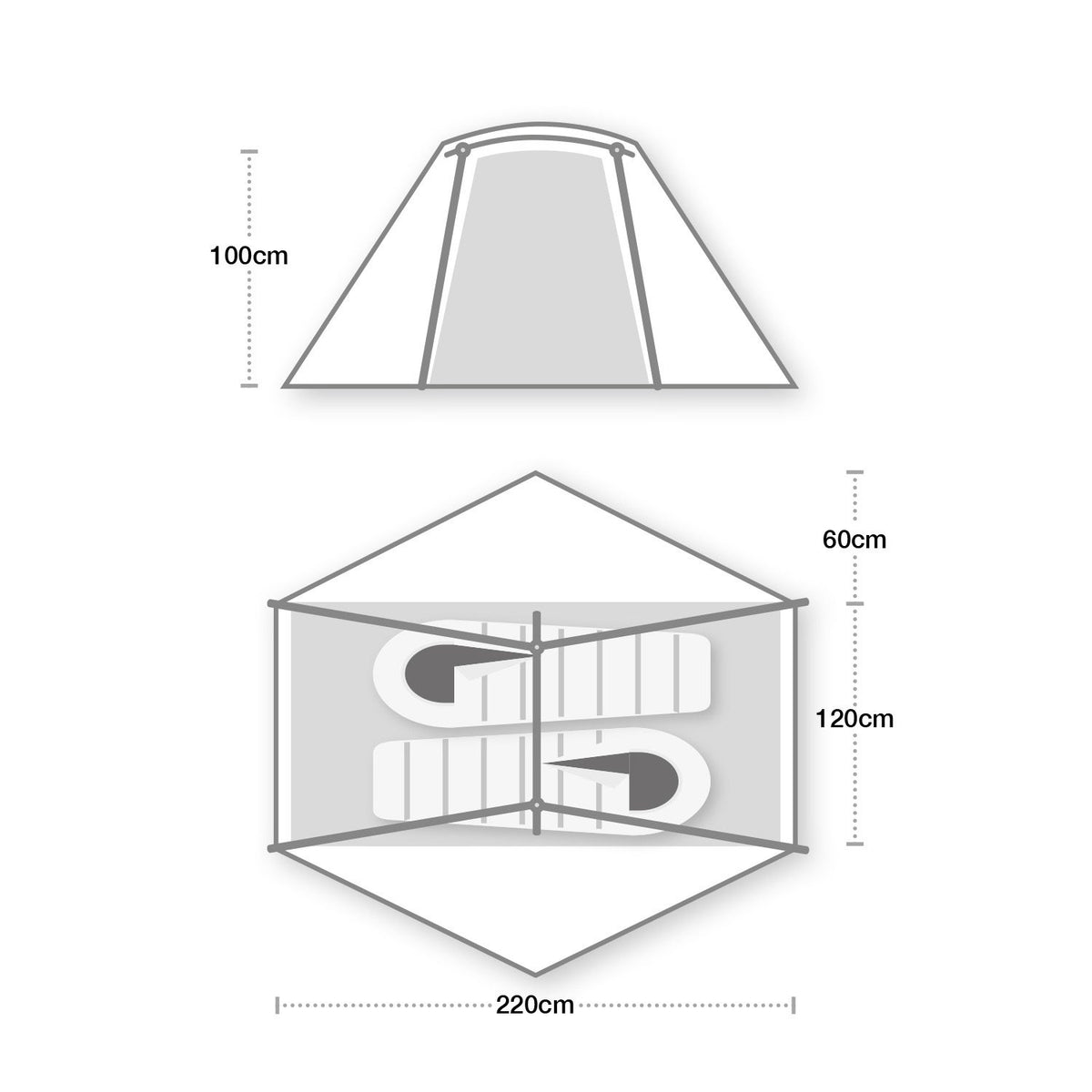 2 person tent dimensions Wild Country Axis 2 Dome Tent, 2-Person
