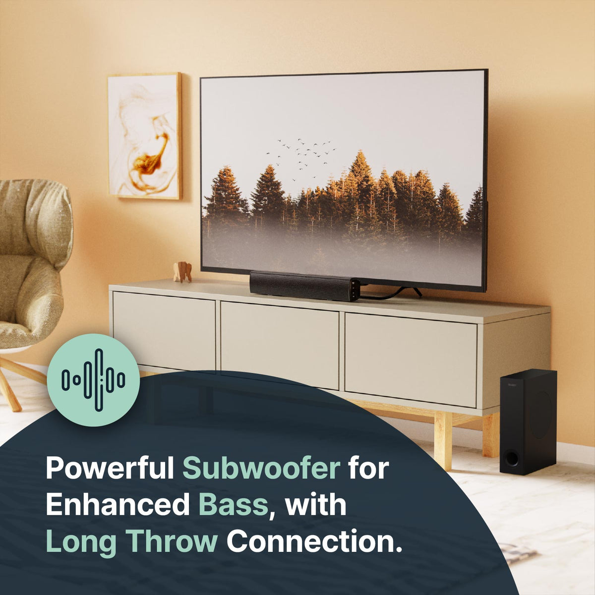 Majority Bowfell Plus Bluetooth Sound Bar with Subwoofer Soundbars Majority