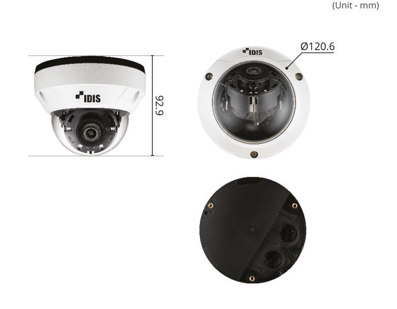 Idis DC-D4516WRX-A 4.0mm 5MP Vandal-Resistant IR Dome Camera Idis