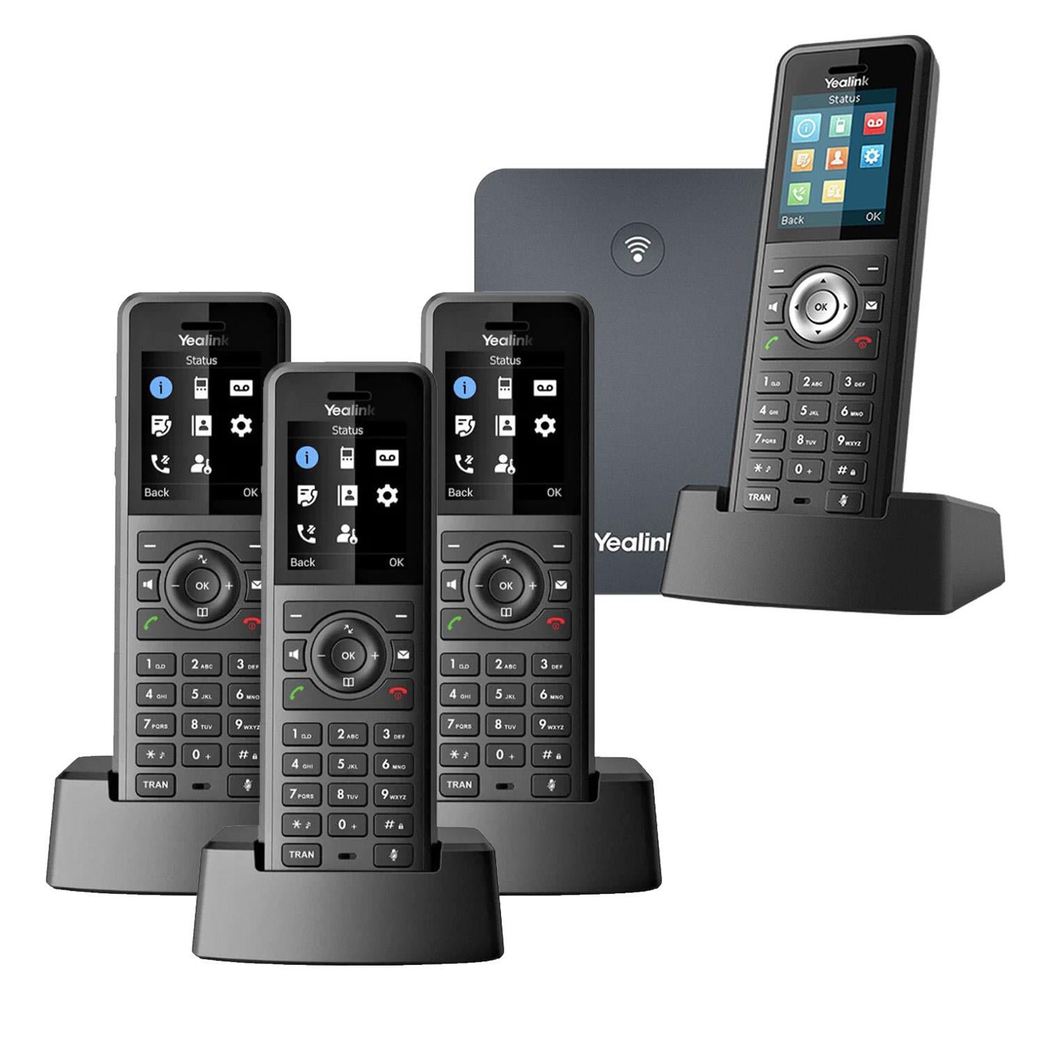 Yealink W79P Quad IP WiFI Ruggedized DECT Phone System VoiP Phones Yealink