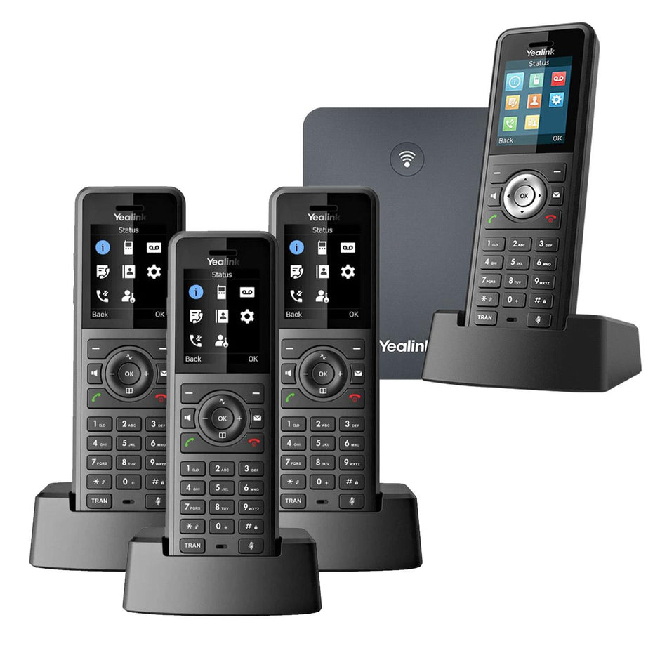 Yealink W79P Quad IP WiFI Ruggedized DECT Phone System VoiP Phones Yealink