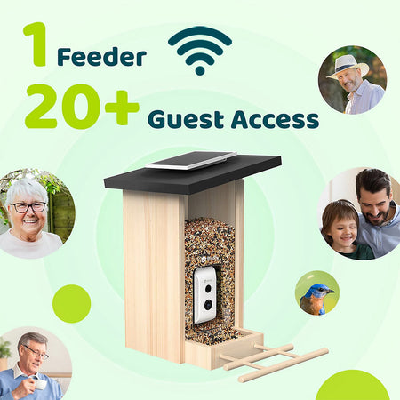 Birdfy Ebony Lite Smart Bird Feeder Bird Feeders Birdfy