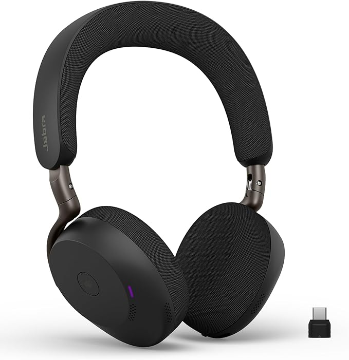 Jabra Evolve3 75 MS Stereo, Link 390 USB-C, Black Wireless Headsets Jabra