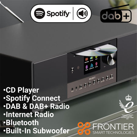 Majority Quadriga DAB+ Radio, Internet Radio, Spotify, Bluetooth, CD Player Digital Radios Majority