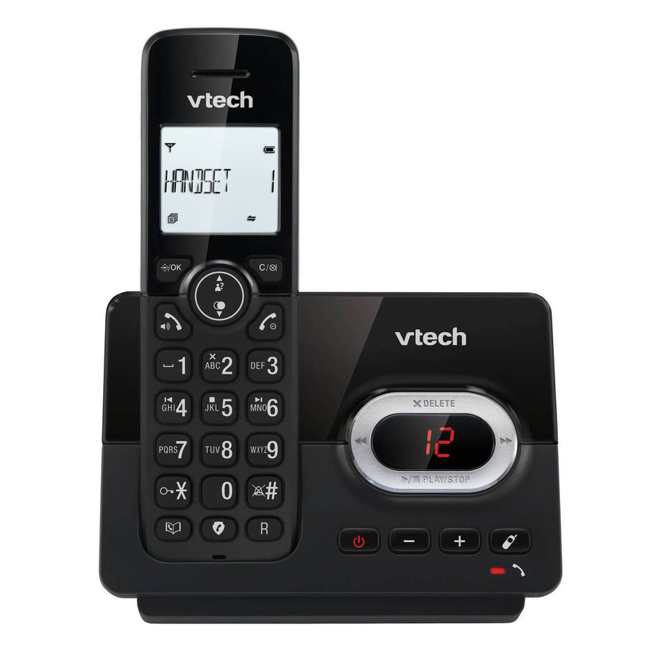 VTech CS2052 DECT Cordless Telephone with Answering Machine, Three Handsets Landline Phones VTech