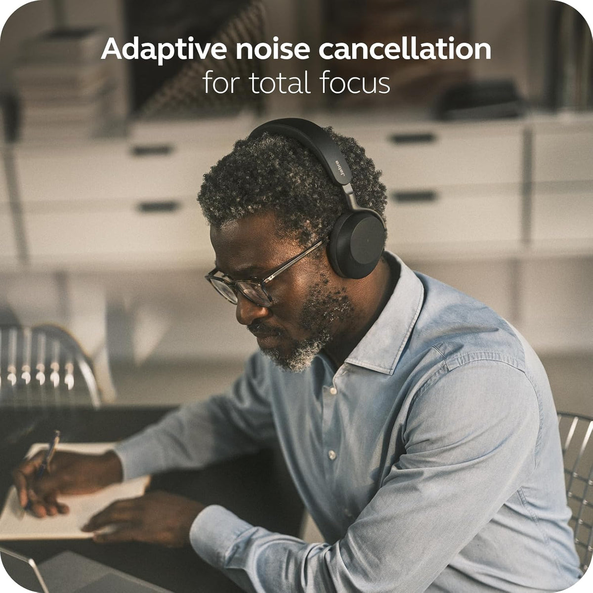 Jabra Evolve3 75 UC Stereo, Link 390 USB-C, Black Wireless Headsets Jabra