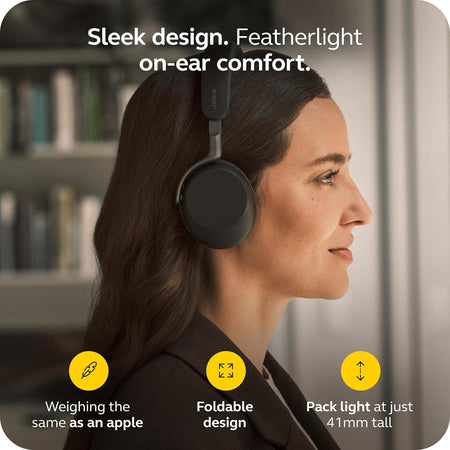 Jabra Evolve3 75 UC Stereo, Link 390 USB-C, Black Wireless Headsets Jabra