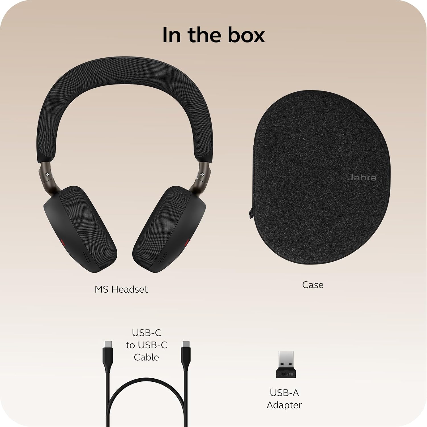 Jabra Evolve3 75 MS Stereo, Link 390 USB-A, Black Wireless Headsets Jabra