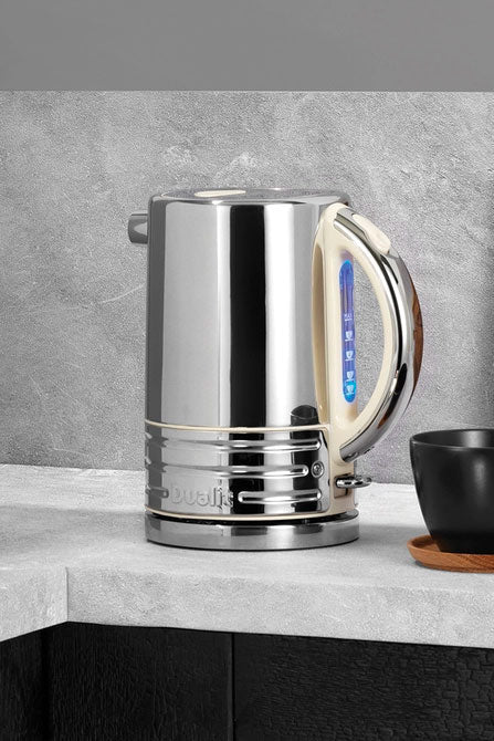 Dualit Architect Kettle in Canvas White & Stainless Steel Kettles Dualit   