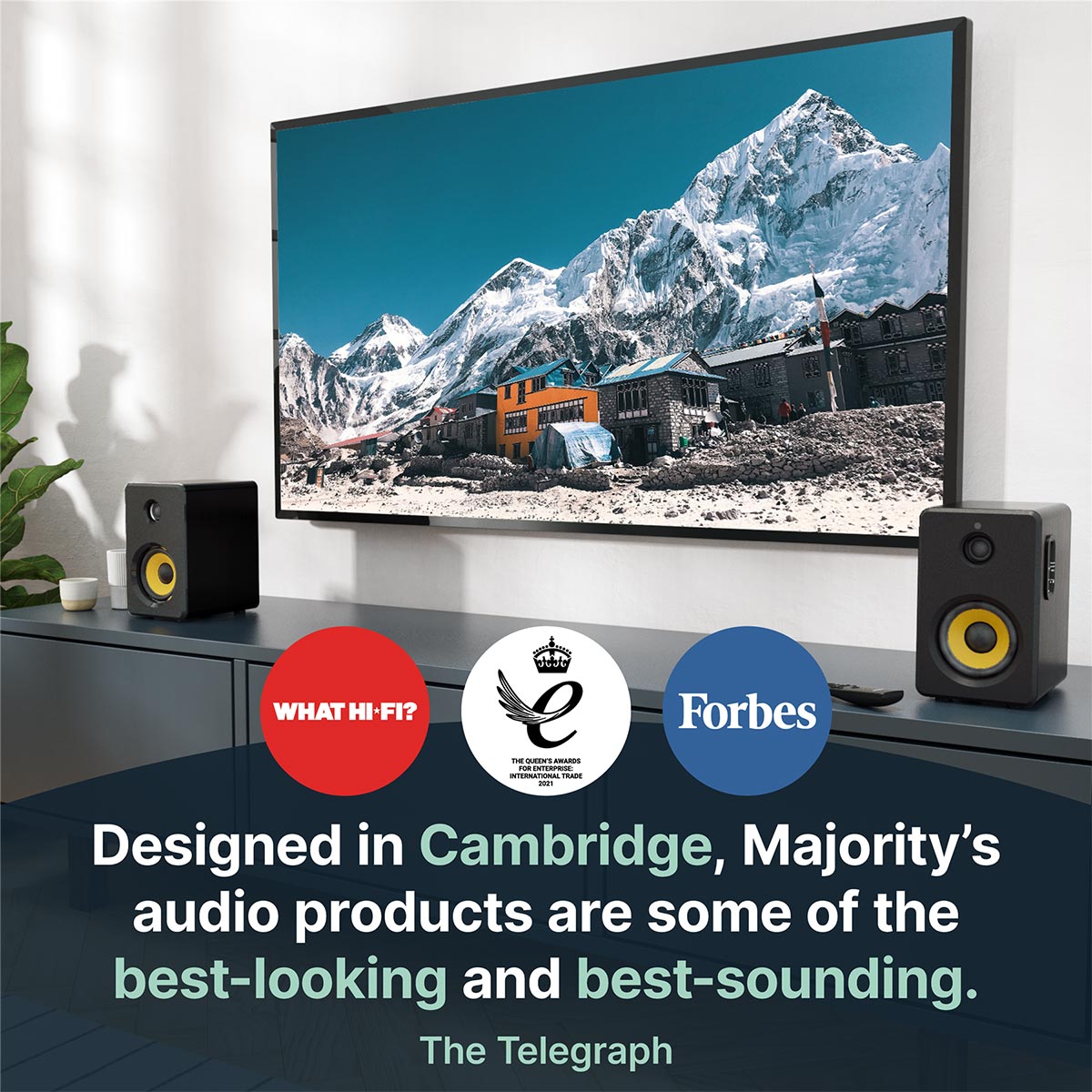 Majority D40X Bookshelf Active Speakers Bluetooth Speakers Majority