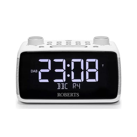 Roberts Ortus 4 DAB/DAB+/FM Alarm Clock Radio in White Digital Radios Roberts