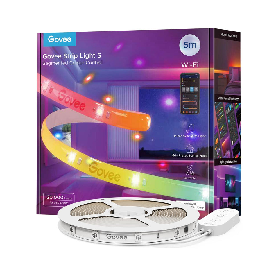 Govee RGBIC Wi-Fi + Bluetooth LED Strip Lights With Protective Coating (5M) Support Matter Govee