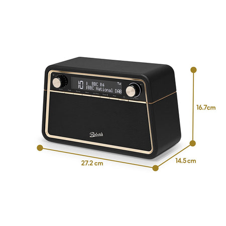 Roberts Reva Tabletop DAB Radio & Bluetooth Speaker in Black Digital Radios Roberts