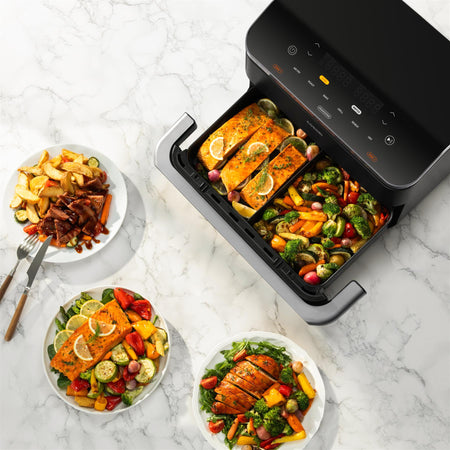 COSORI Smart Air Fryer TwinFry, 10L with Grandzone & Dual Zone, Dual Blaze Tech with 4 Fast Heaters, 8-in-1, Non-Stick and Dishwasher Safe Air Fryers Cosori   