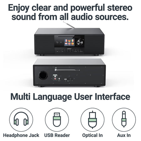 Majority Quadriga DAB+ Radio, Internet Radio, Spotify, Bluetooth, CD Player Digital Radios Majority