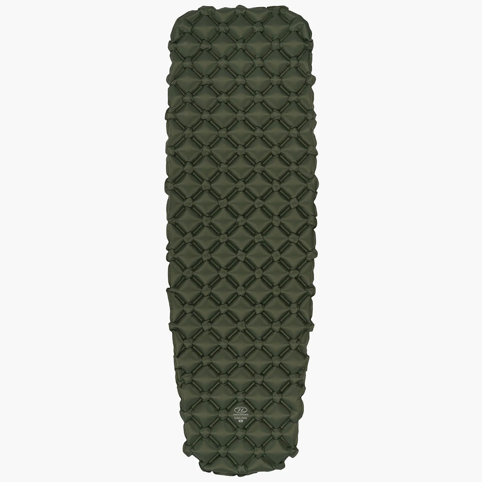 Highlander Nap-Pak XL Inflatable Sleep Mat - Olive Green Camping Accessories Highlander