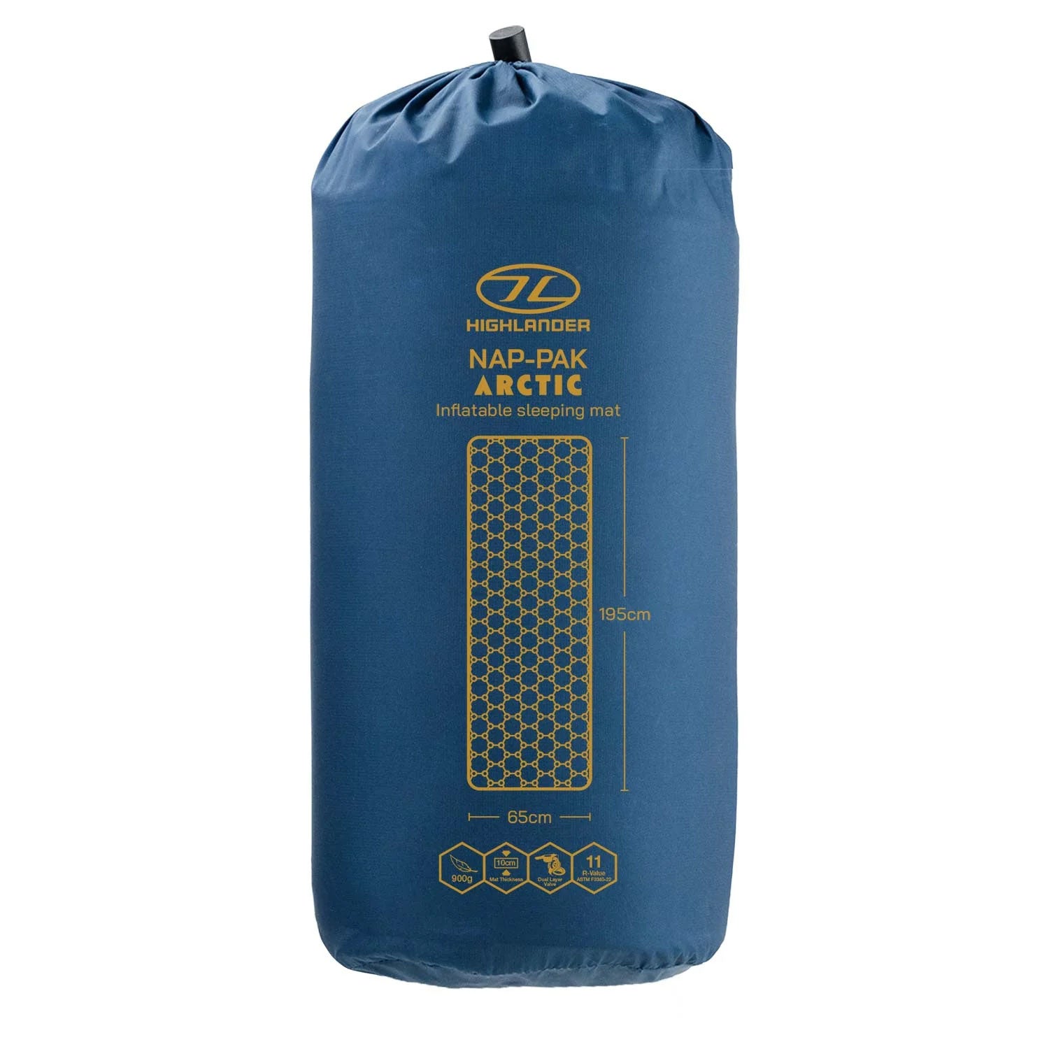 Highlander Nap-Pak Arctic R11 Inflatable Sleeping Mat - Deep Blue Camping Accessories Highlander