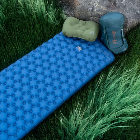 Highlander Nap-Pak Arctic R11 Inflatable Sleeping Mat - Deep Blue Camping Accessories Highlander