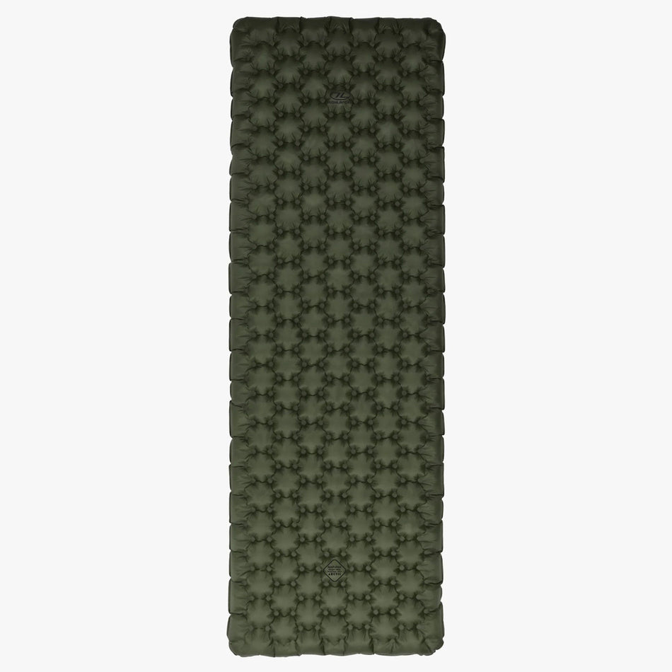 Highlander Nap-Pak Arctic R11 Inflatable Sleeping Mat - Olive Green Camping Accessories Highlander
