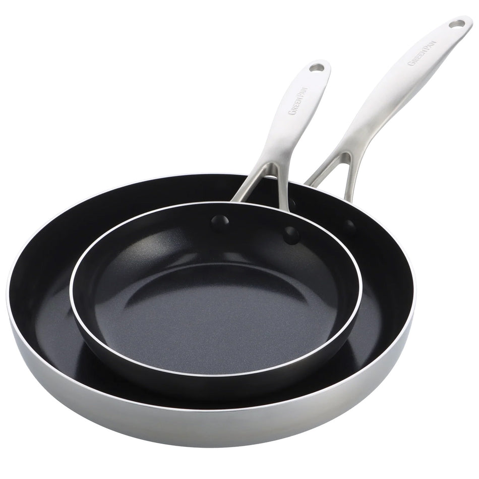GreenPan Geneva Frypan Set 2 Piece - 20cm & 28cm Pots & Pans GreenPan