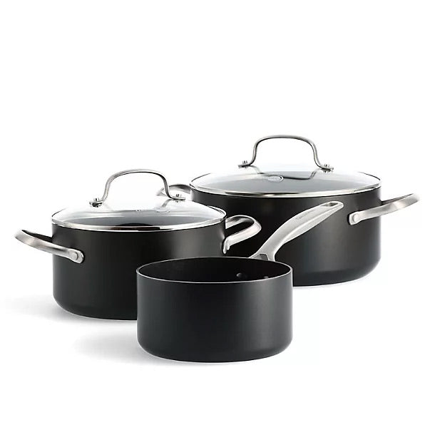 GreenPan Copenhagen 3 Piece Saucepan Set Pots & Pans GreenPan