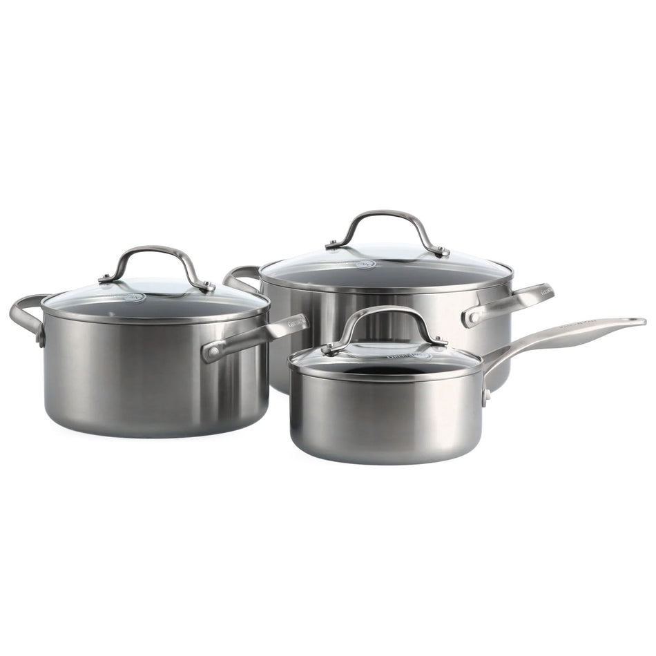 GreenPan Geneva 3 Piece Saucepan Set Pots & Pans GreenPan