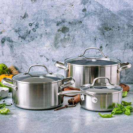 GreenPan Geneva 3 Piece Saucepan Set Pots & Pans GreenPan