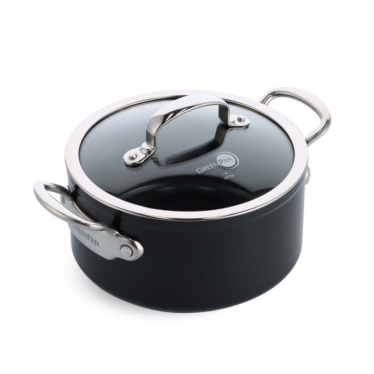 GreenPan Barcelona Pro Casserole Covered 24cm /4.9 Litre Pots & Pans GreenPan