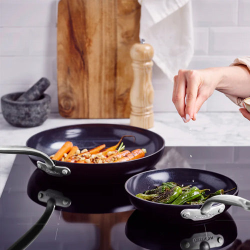 GreenPan Barcelona Pro Frypan 2 Piece Set - 20cm & 28cm with Protector Pots & Pans GreenPan