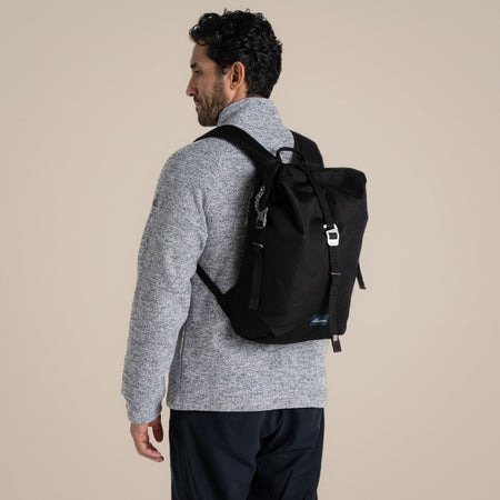 Craghoppers 16L Kiwi Classic Rolltop Backpack II | Black Camping Accessories Craghoppers