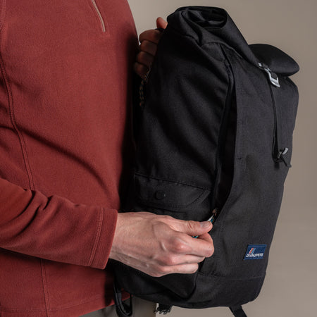 Craghoppers 20L Kiwi Classic Rolltop Backpack II | Black Camping Accessories Craghoppers