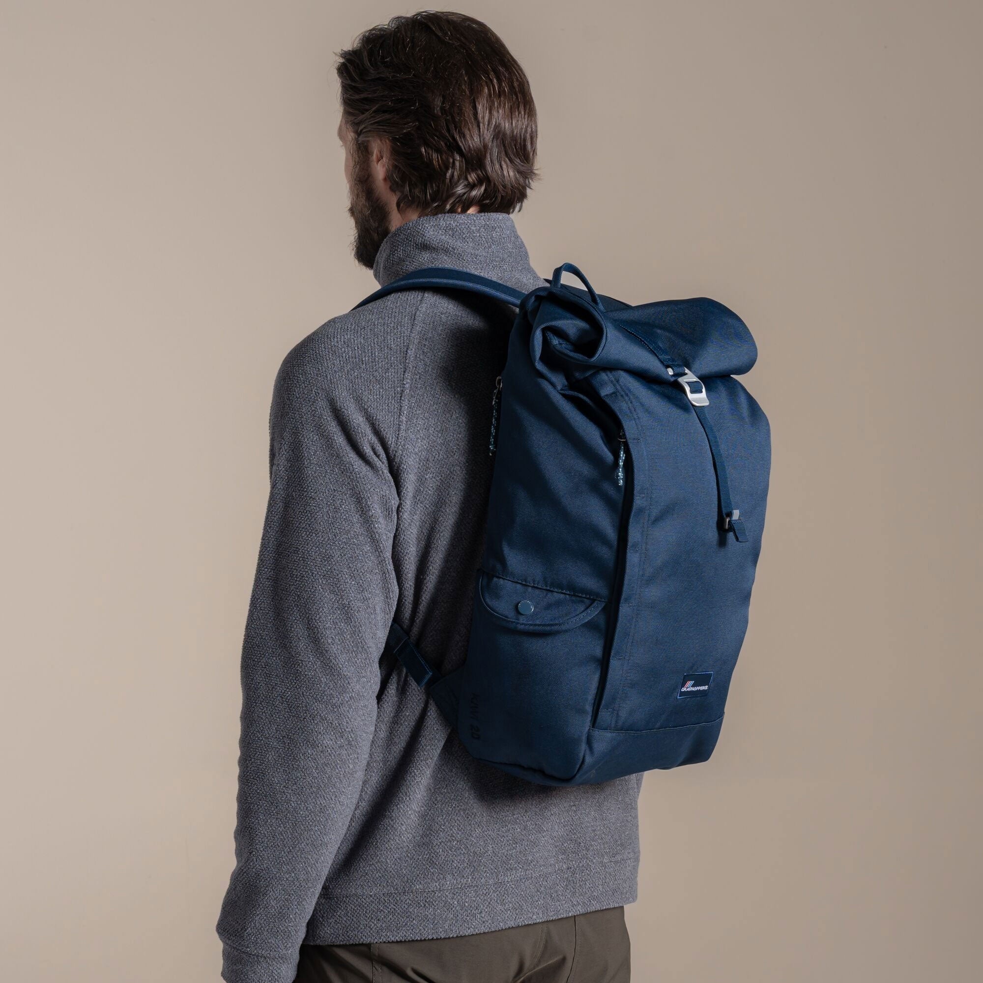 Craghoppers 20L Kiwi Classic Rolltop Backpack II | Blue Stone Camping Accessories Craghoppers